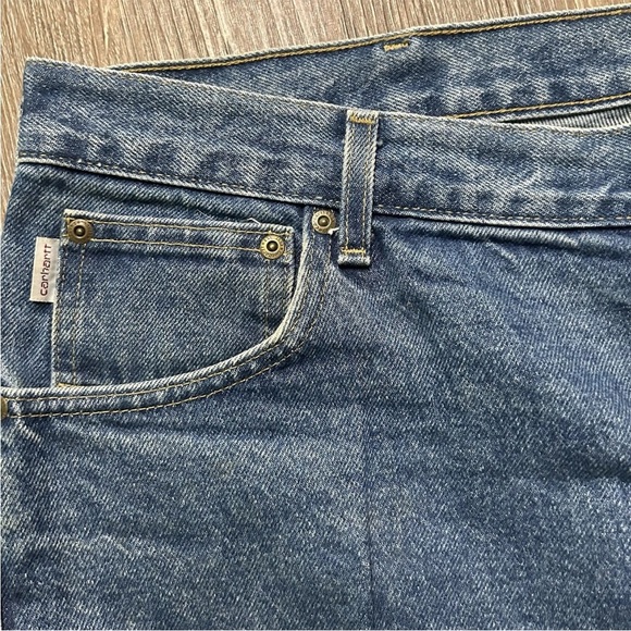 Men’s Carhartt Relaxed Fit Blue Jeans Size 42x30 - Picture 3 of 4